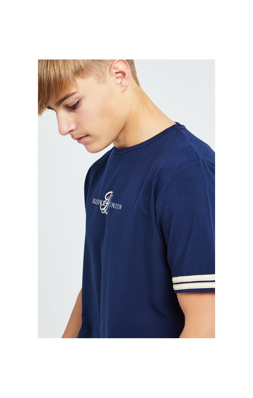 Illusive London Legacy Tee - Navy & Cream sold by Siksilk product image thumbnail 2