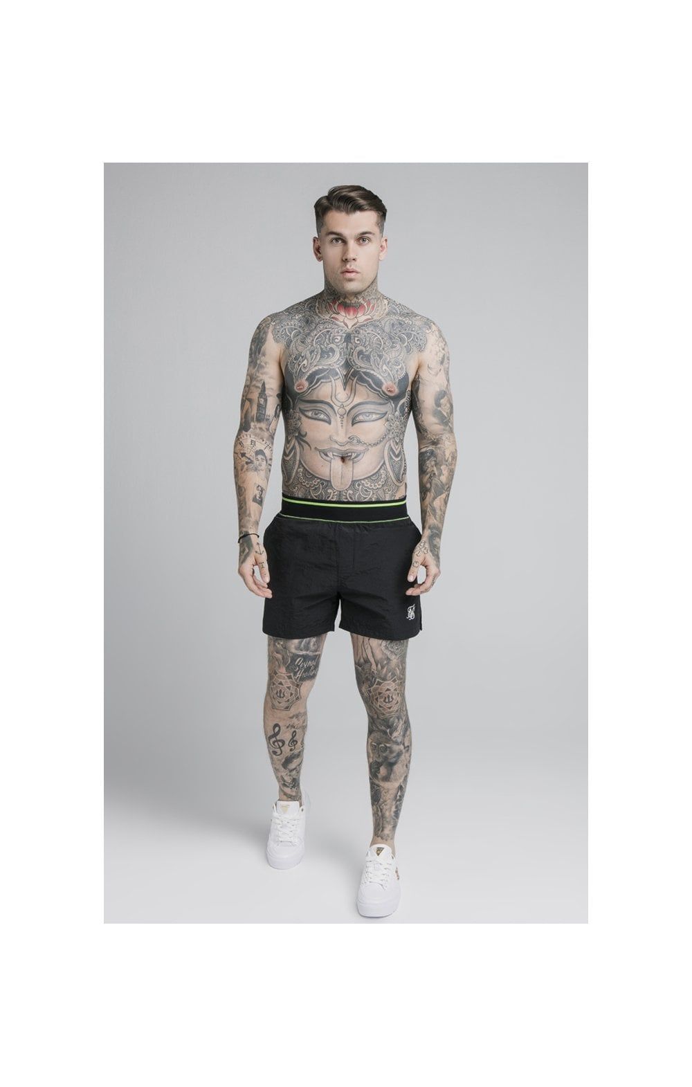SikSilk Adapt Crushed Nylon Swim Shorts - Black sold by Siksilk product image thumbnail 5