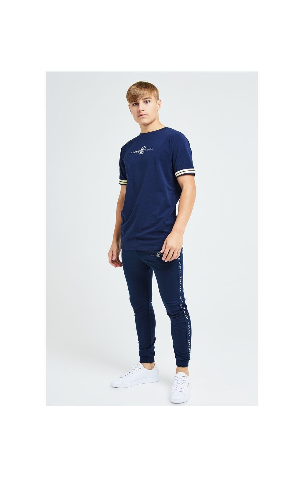 Illusive London Legacy Tee - Navy & Cream sold by Siksilk product image thumbnail 4