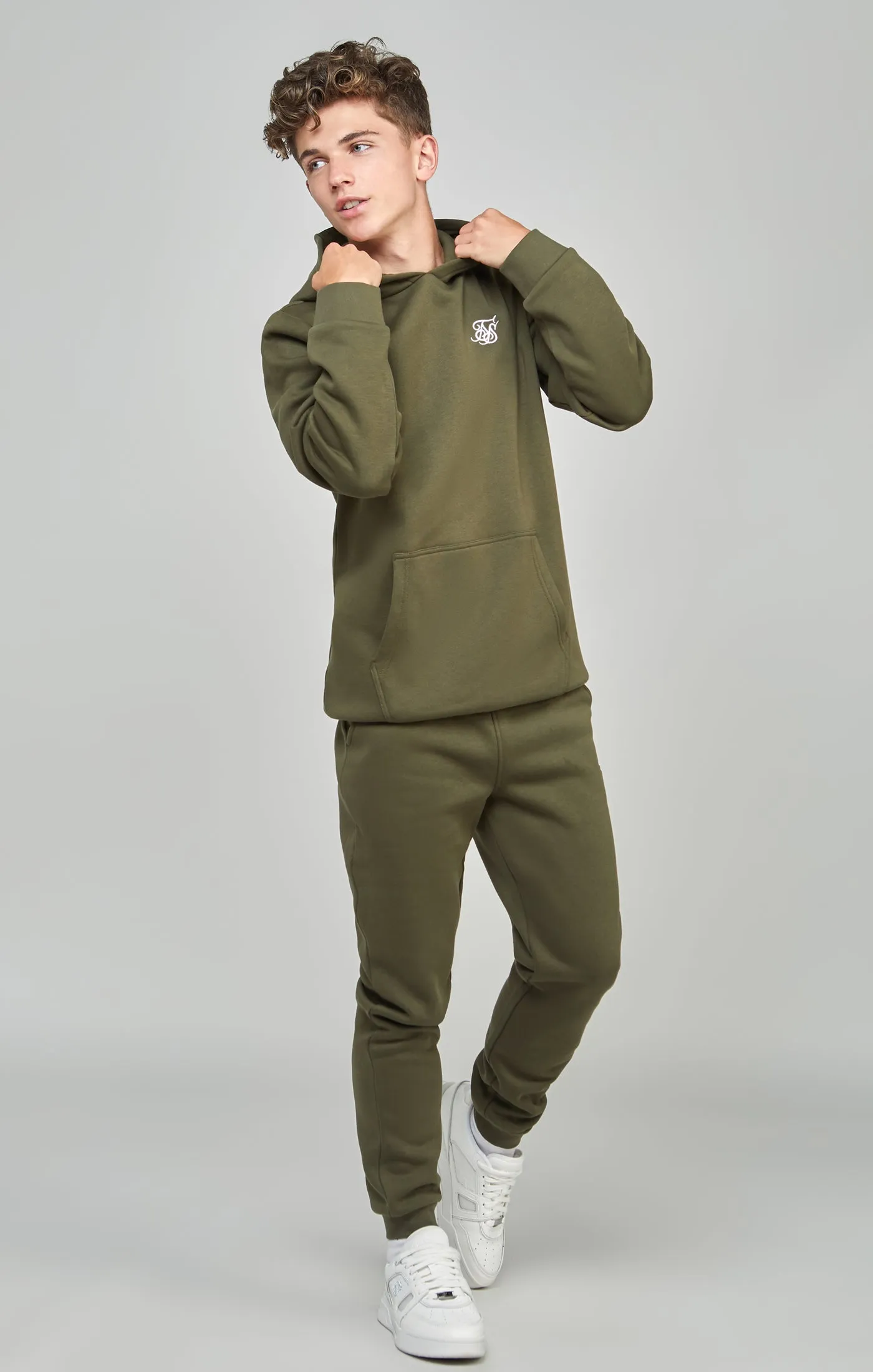 Boys Khaki Essentials Hoodie sold by Siksilk product image thumbnail 4
