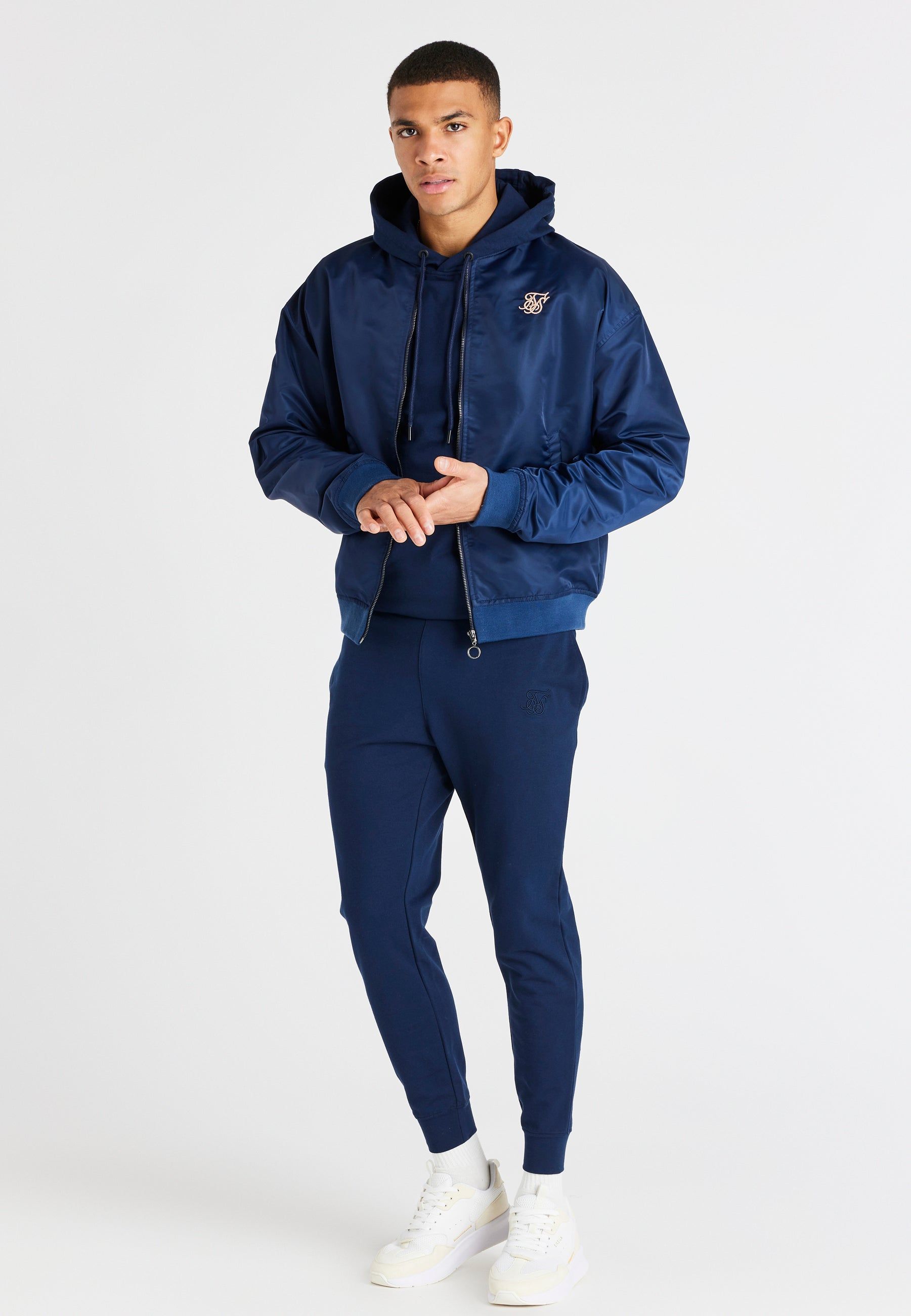 Navy Bomber Jacket sold by Siksilk product image thumbnail 4