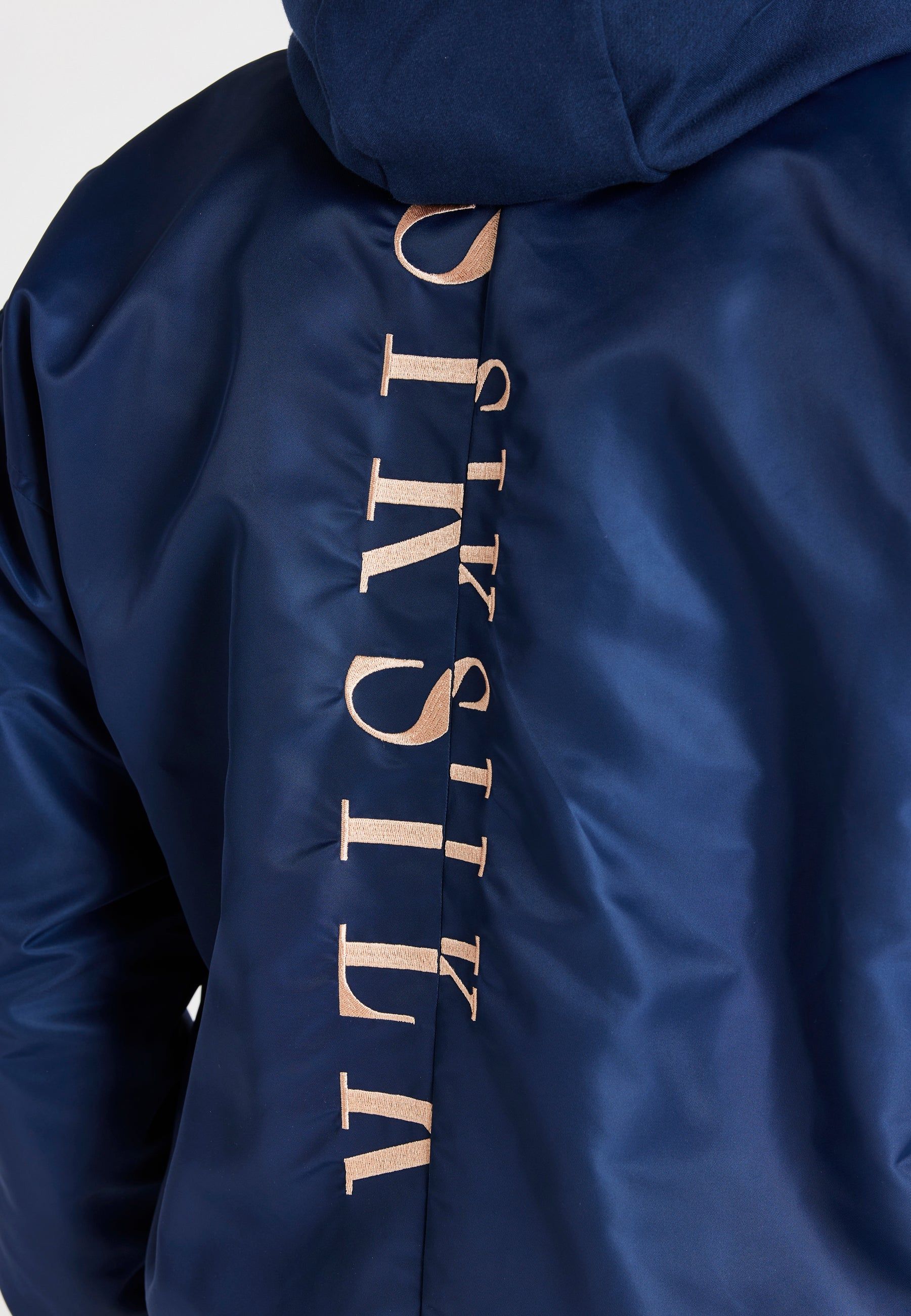 Navy Bomber Jacket sold by Siksilk product image thumbnail 2