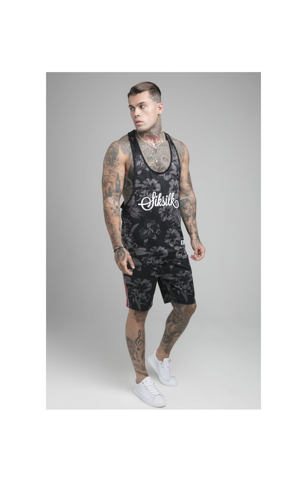 Black Retro Racer Vest sold by Siksilk product image thumbnail 2