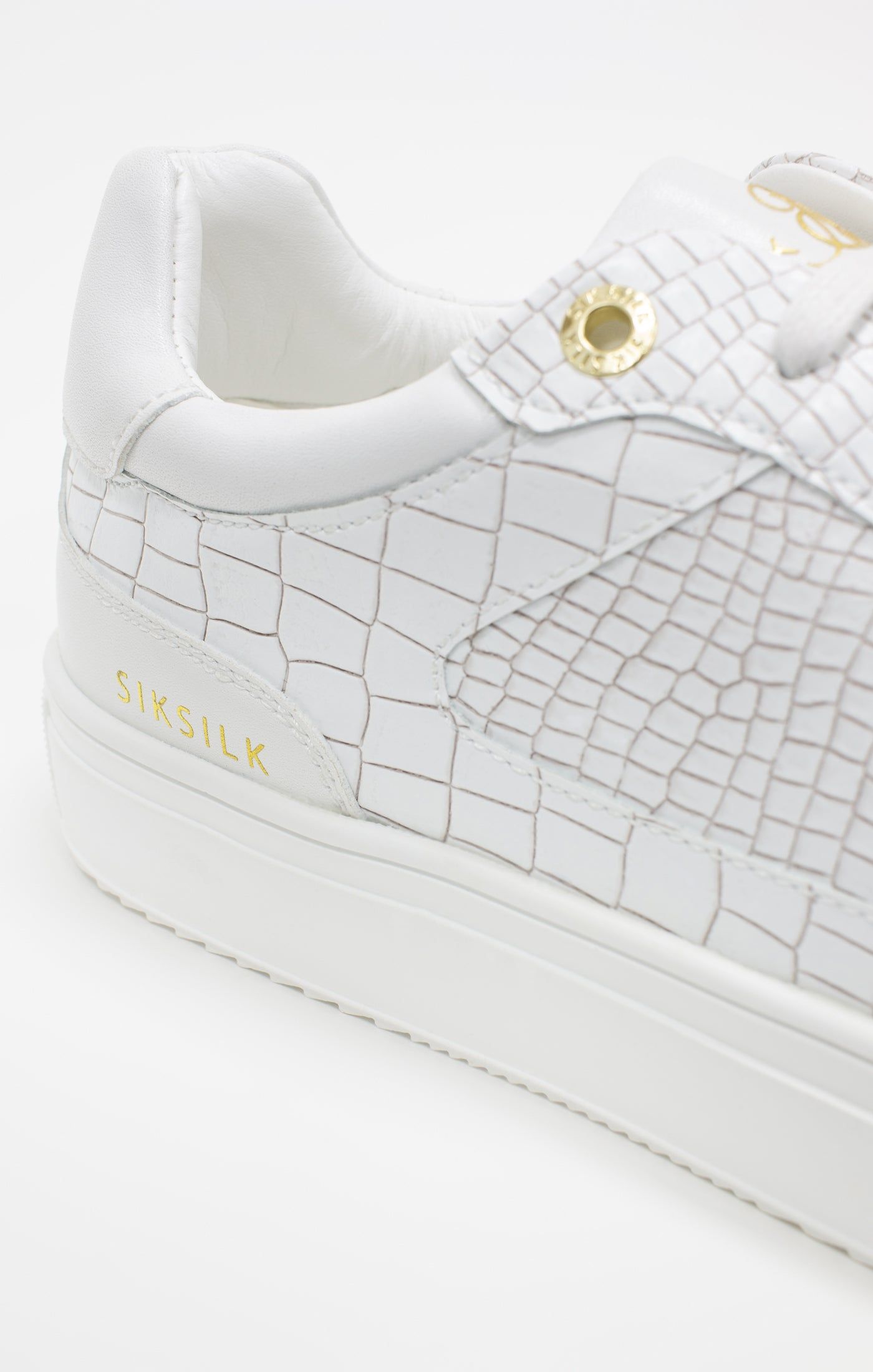 White Croc Effect Low-Top Trainer sold by Siksilk product image thumbnail 5