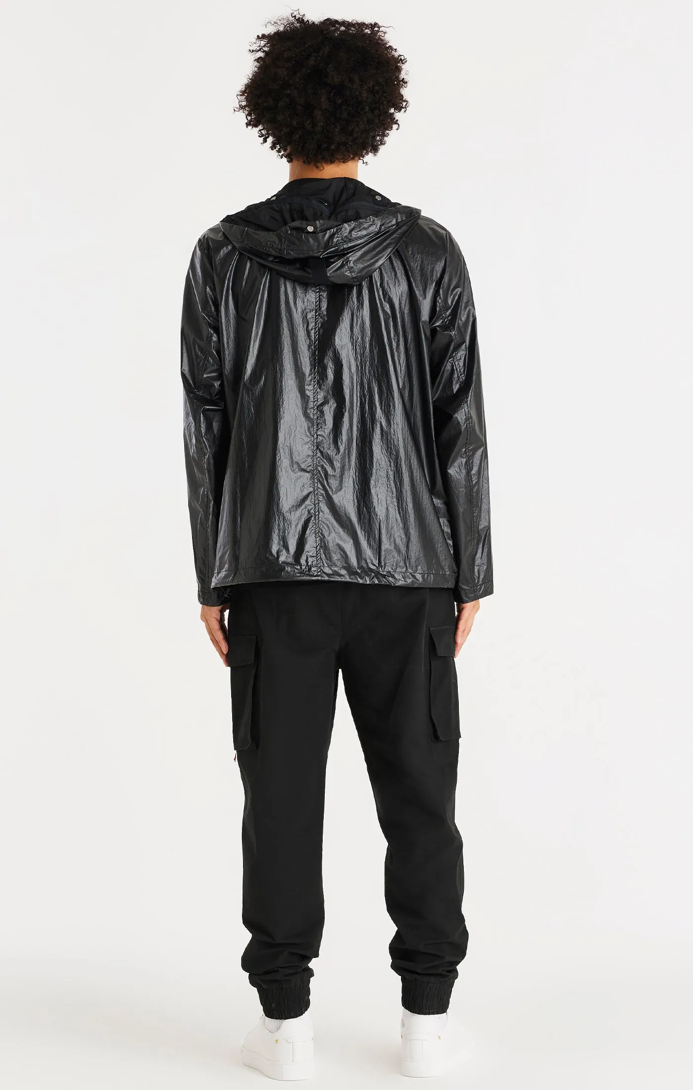 SikSilk Packaway Nylon Zip Through Jacket - Black sold by Siksilk product image thumbnail 5