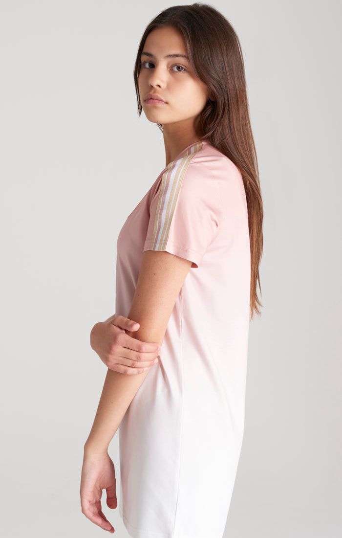 Girls Pink Fade T-Shirt Dress sold by Siksilk product image thumbnail 3