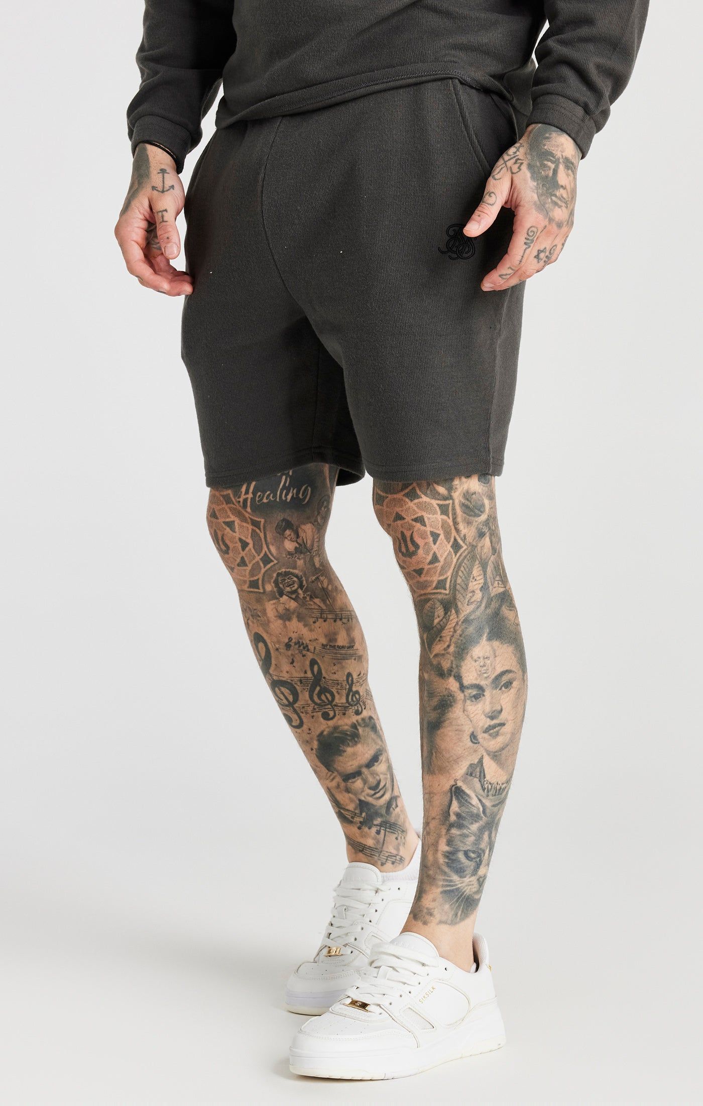Grey Rib Relaxed Short sold by Siksilk product image thumbnail 5