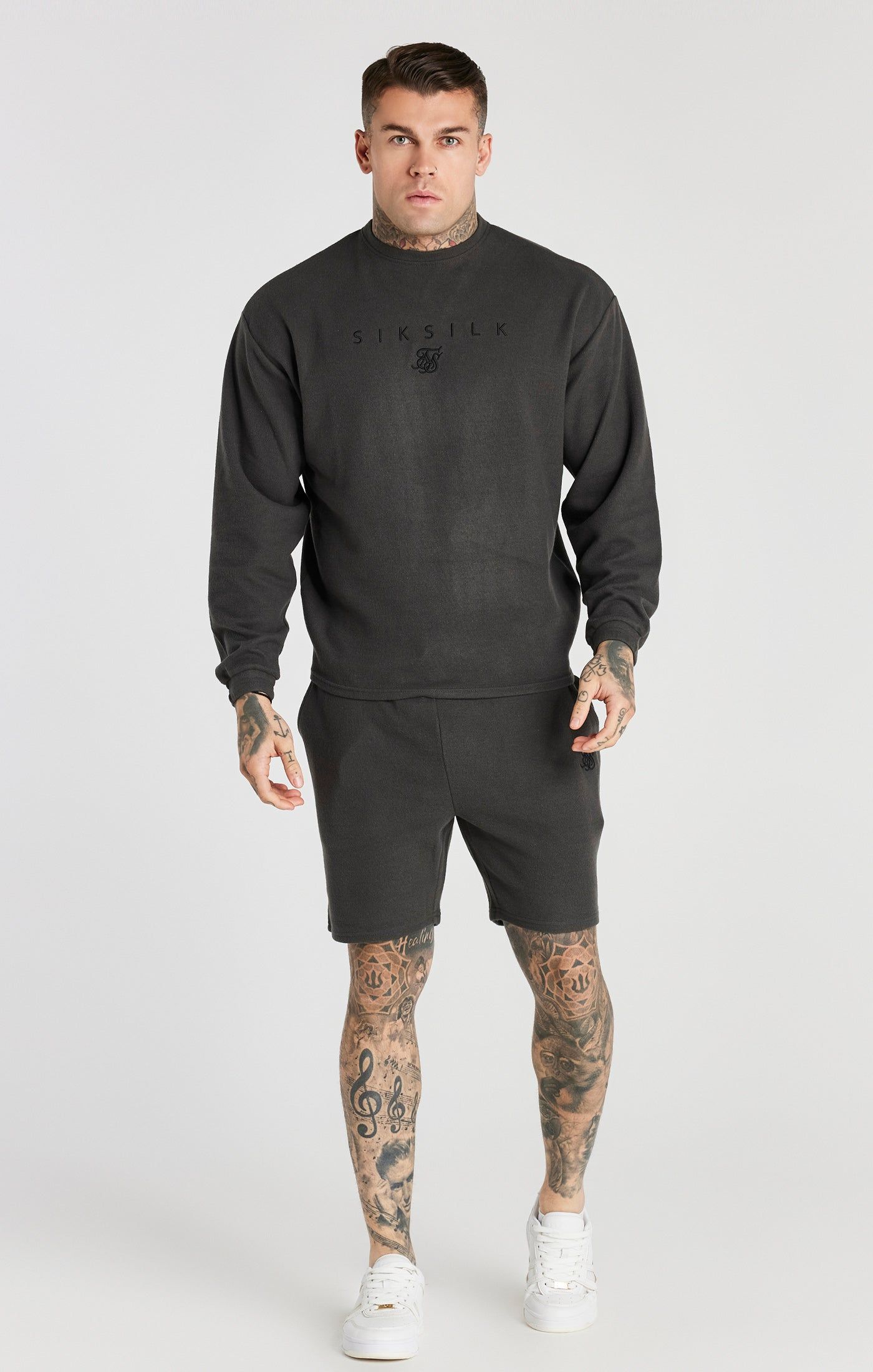 Grey Rib Relaxed Short sold by Siksilk product image thumbnail 3