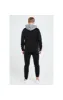 Illusive London Hybrid Overhead Hoodie - Black & Grey sold by Siksilk