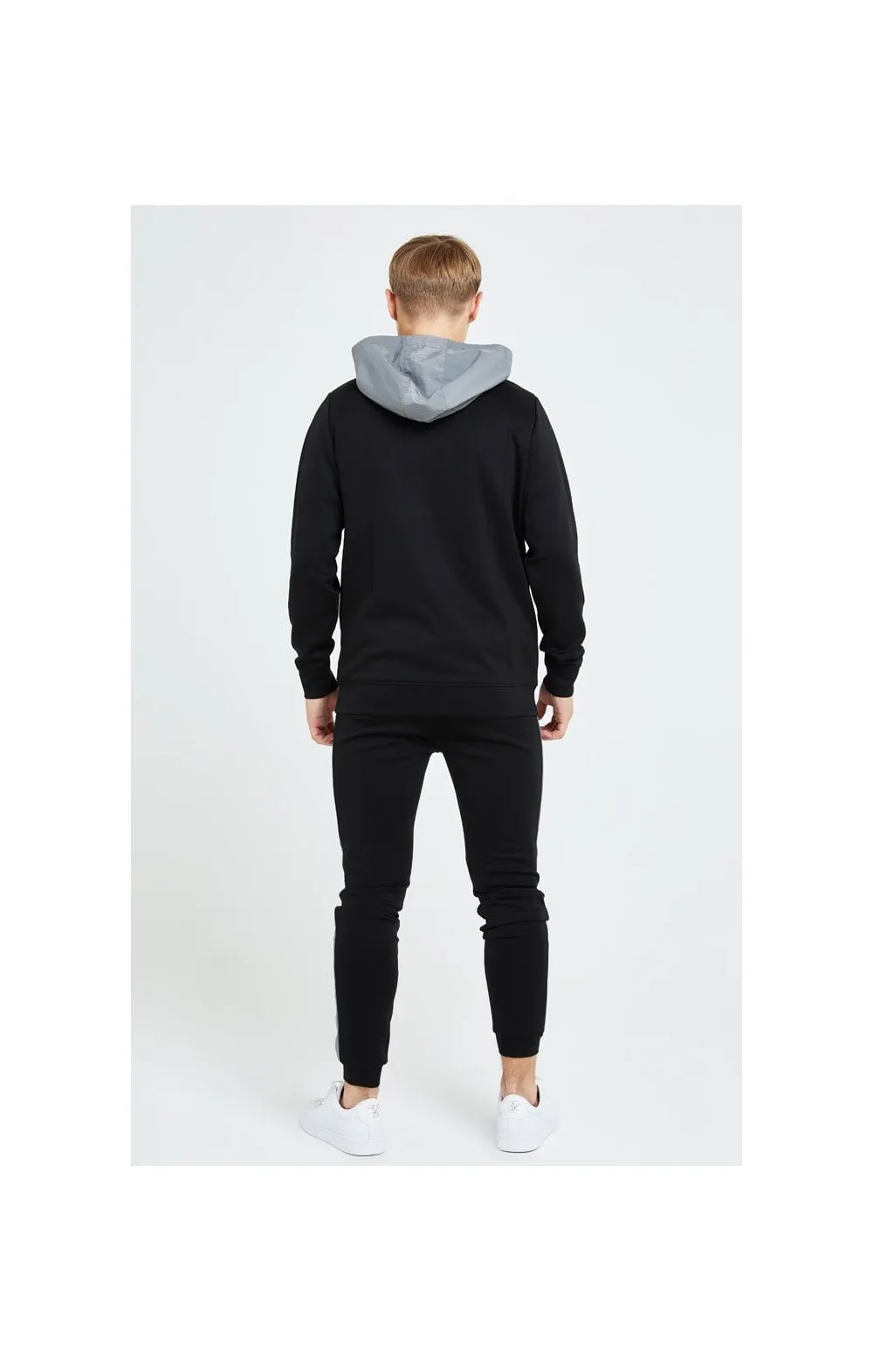 Illusive London Hybrid Overhead Hoodie - Black & Grey sold by Siksilk product image thumbnail 5