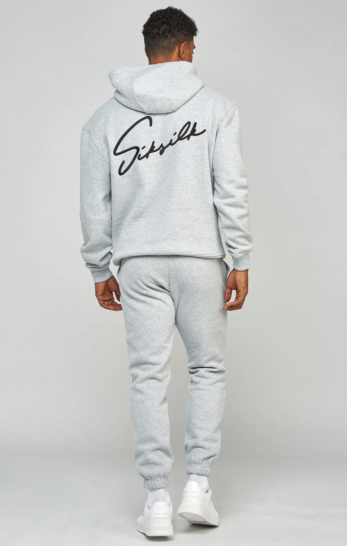 Grey Script Embroidery Jogger sold by Siksilk product image thumbnail 5