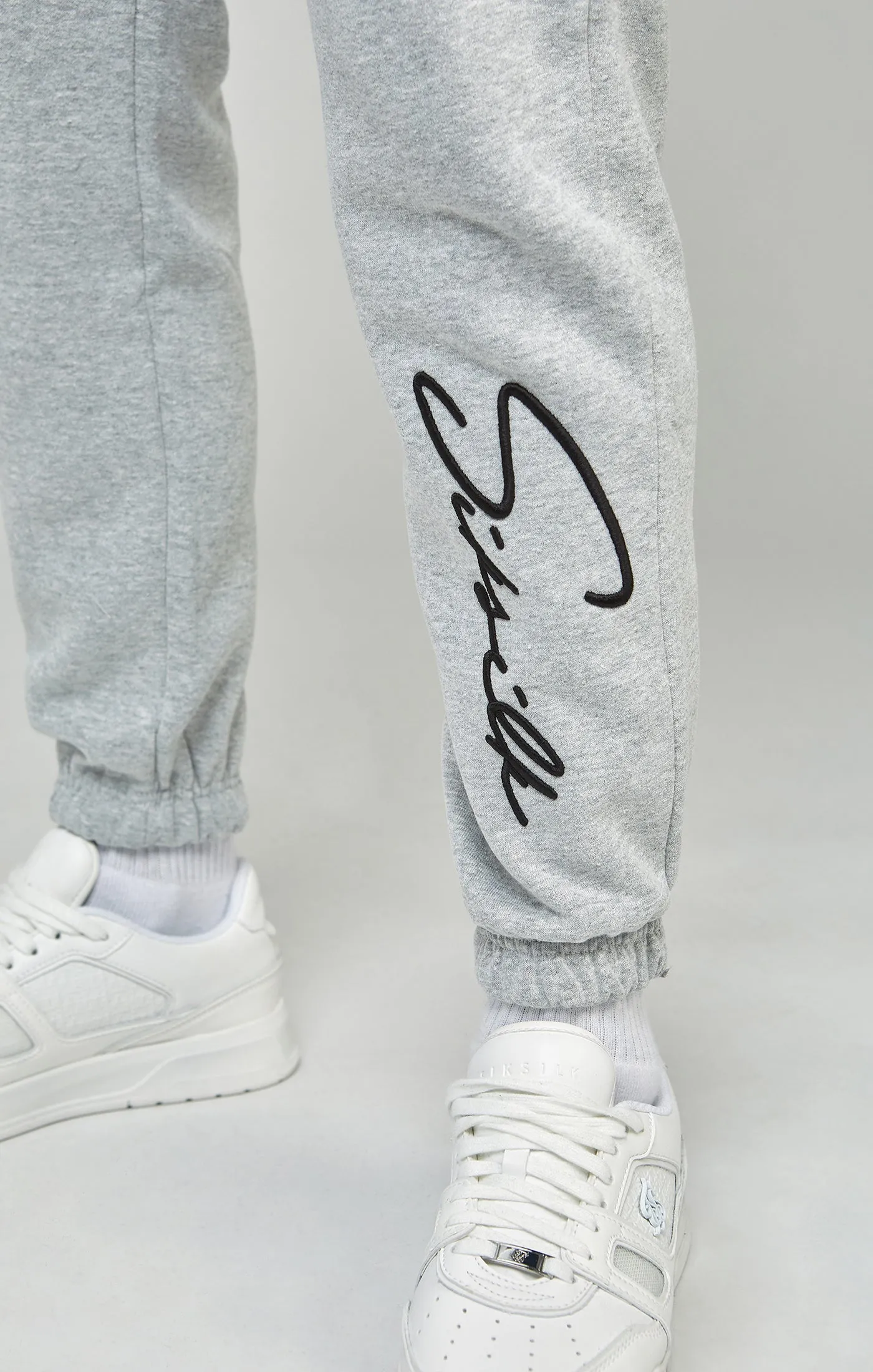 Grey Script Embroidery Jogger sold by Siksilk product image thumbnail 3