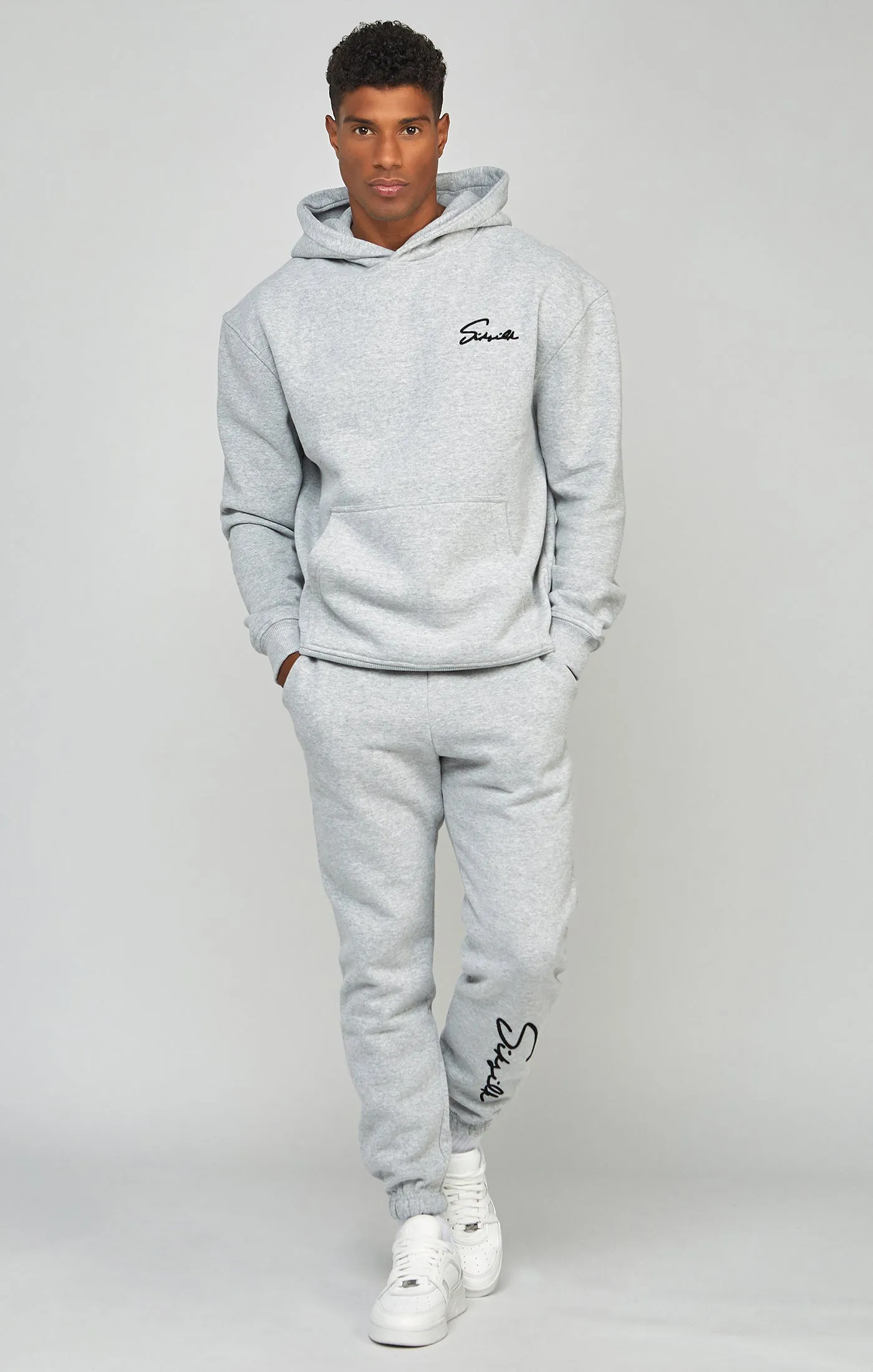 Grey Script Embroidery Jogger sold by Siksilk product image thumbnail 4