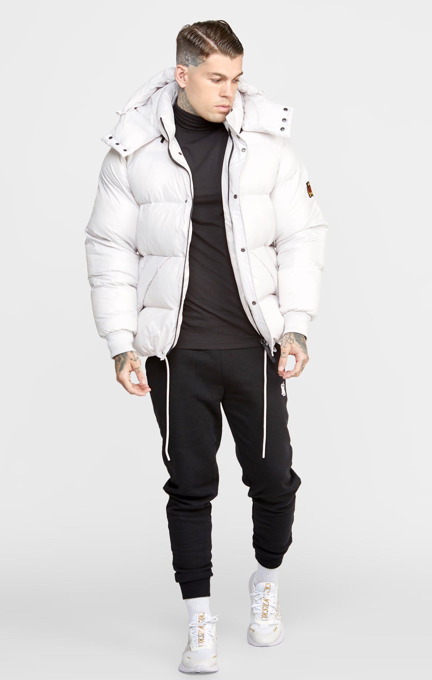 Ice Grey Puffer Jacket sold by Siksilk product image thumbnail 3