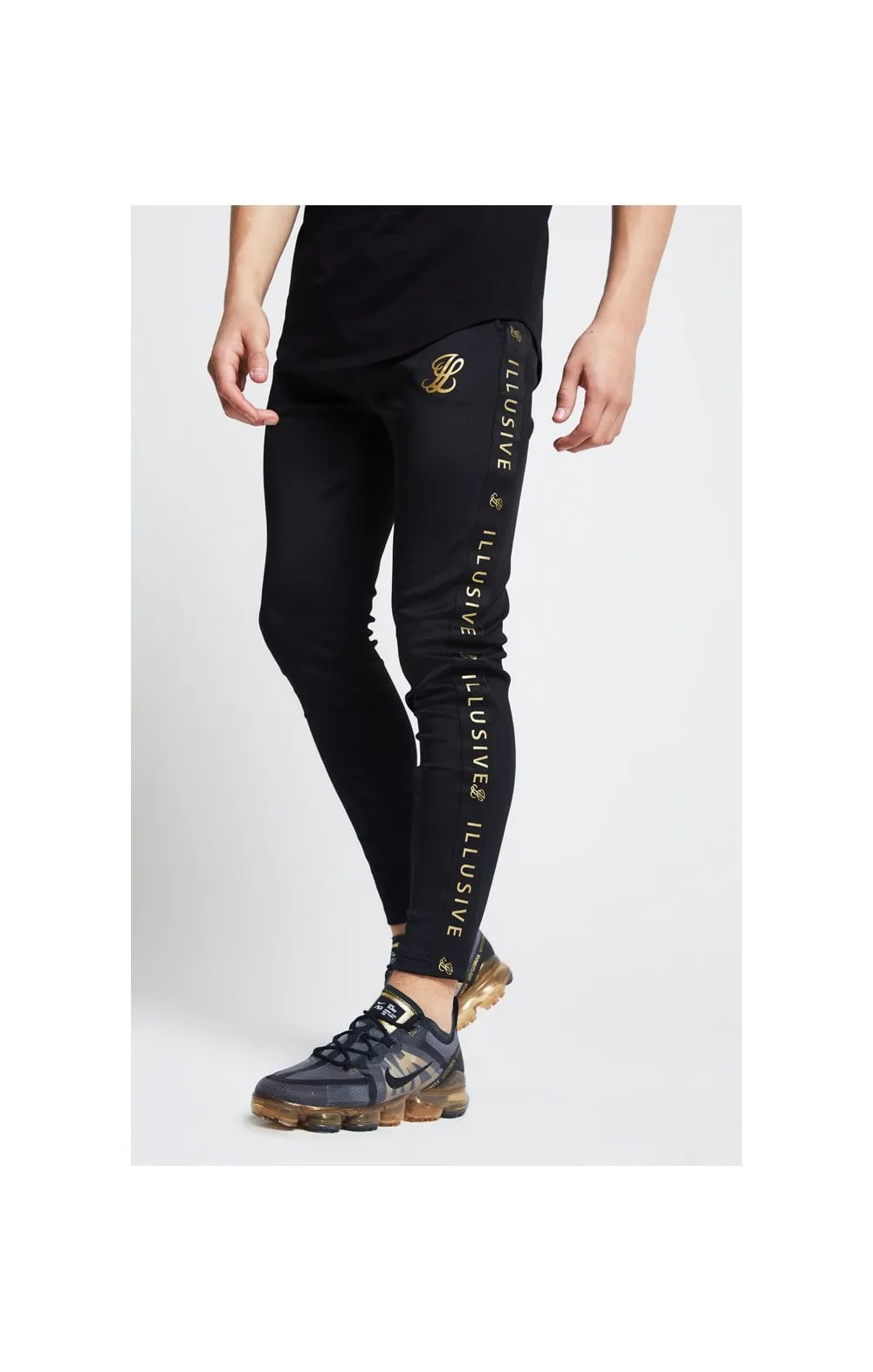 Illusive London Tape Joggers - Black sold by Siksilk