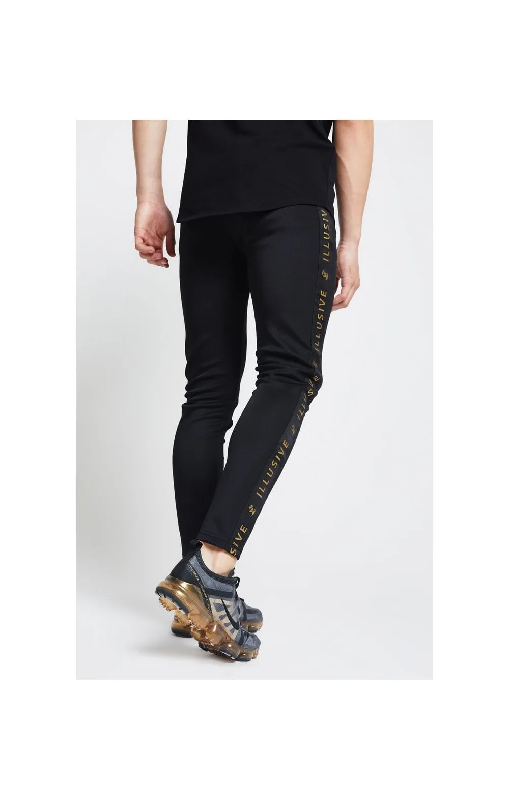 Illusive London Tape Joggers - Black sold by Siksilk product image thumbnail 4