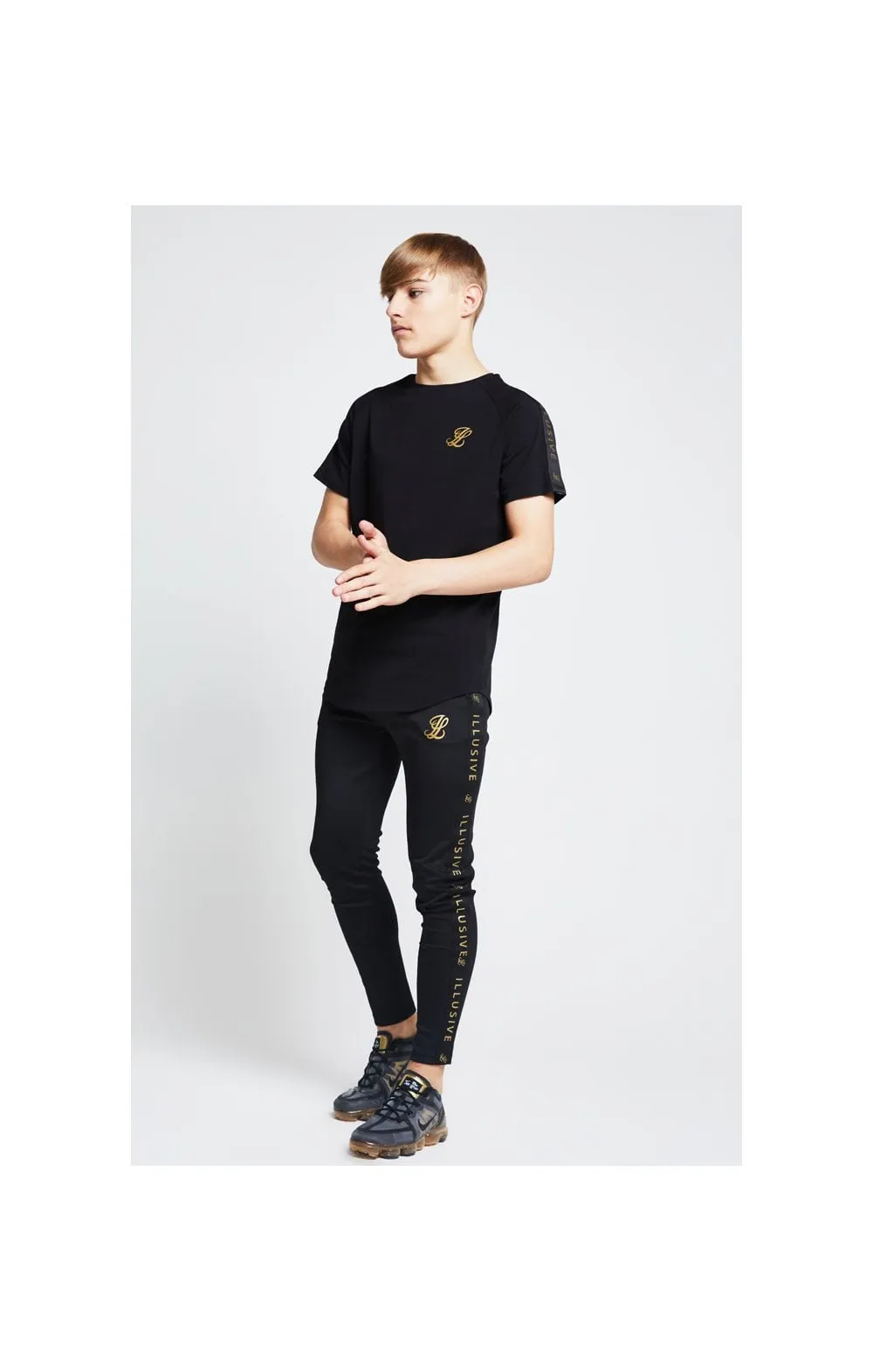 Illusive London Tape Joggers - Black sold by Siksilk product image thumbnail 5