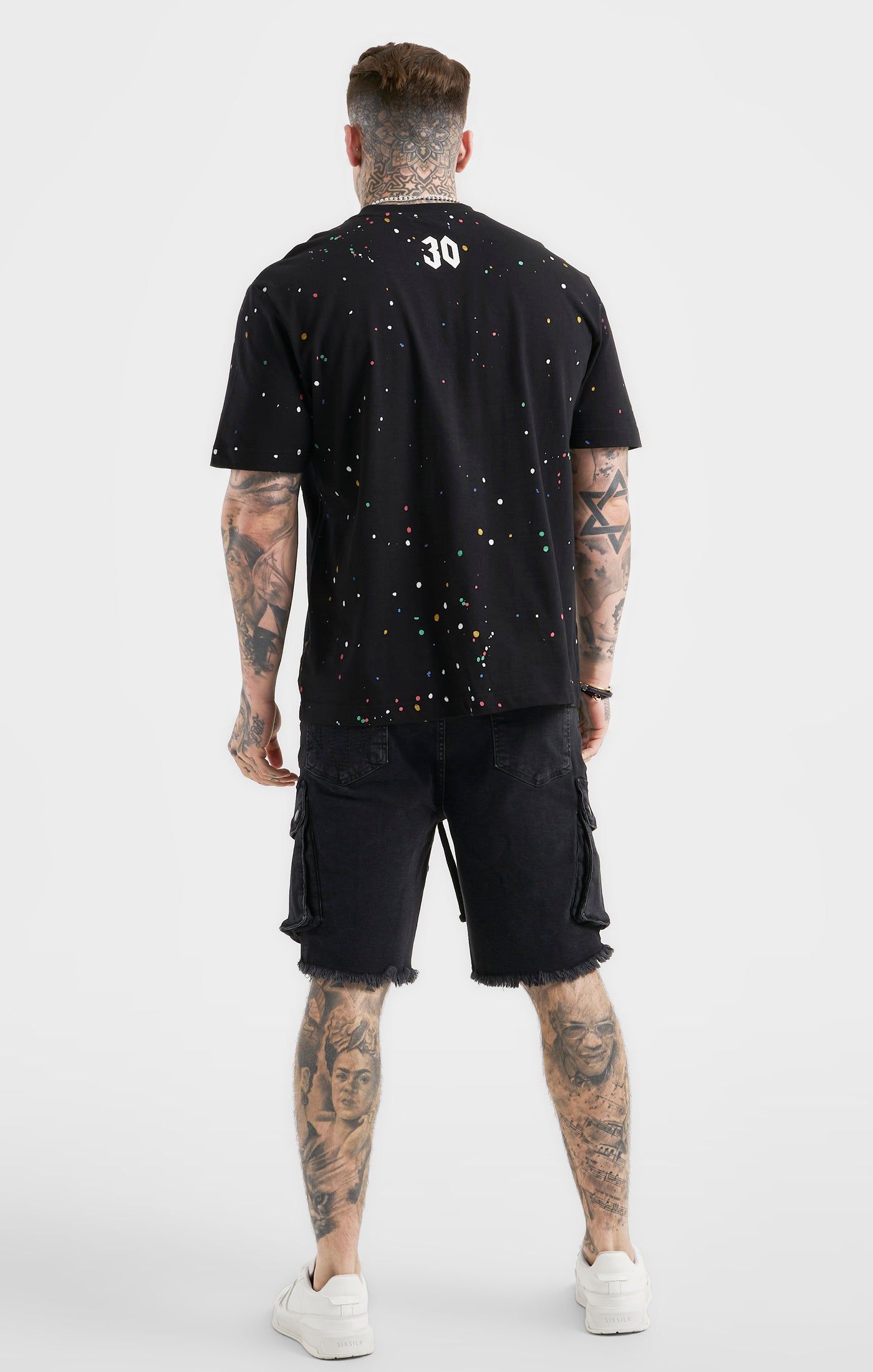Messi x SikSilk Oversized Paint Splat Tee - Black sold by Siksilk product image thumbnail 5