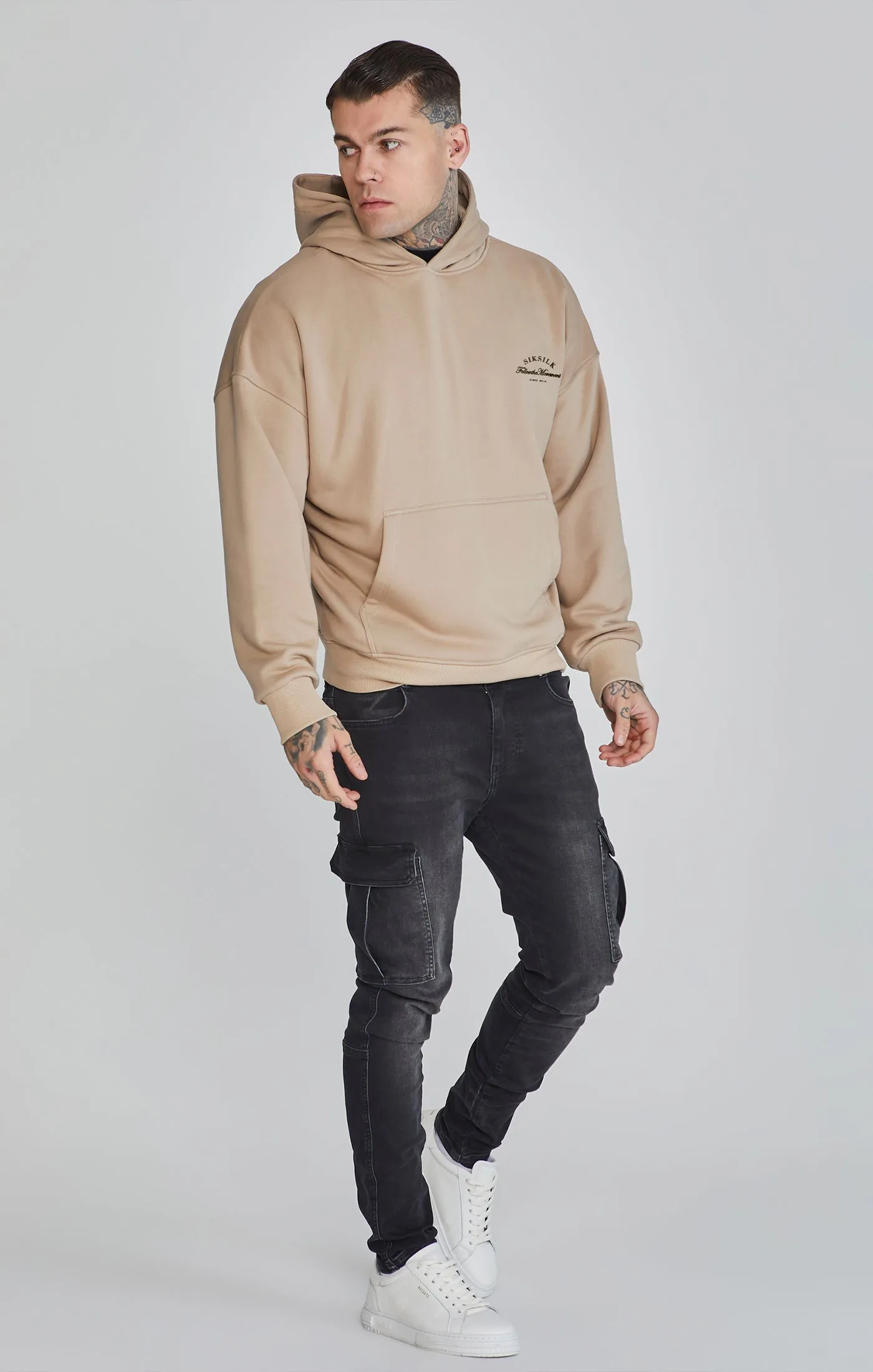 Beige Graphic Hoodie sold by Siksilk product image thumbnail 4