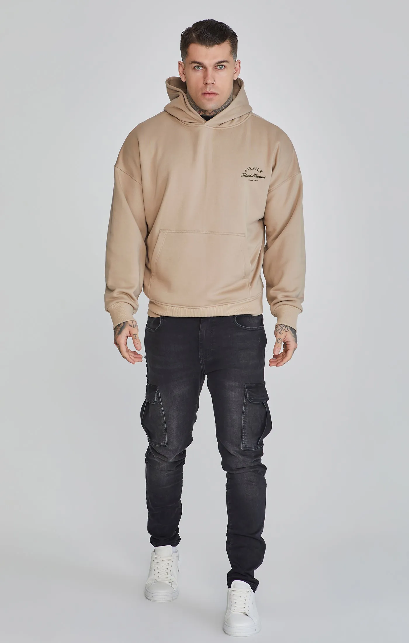 Beige Graphic Hoodie sold by Siksilk product image thumbnail 2