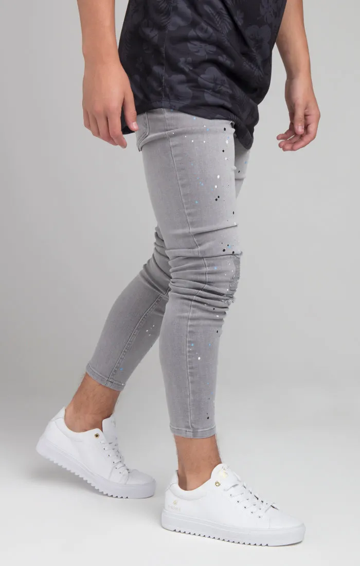 Boys Illusive Grey Skinny Denim Jean sold by Siksilk product image thumbnail 3