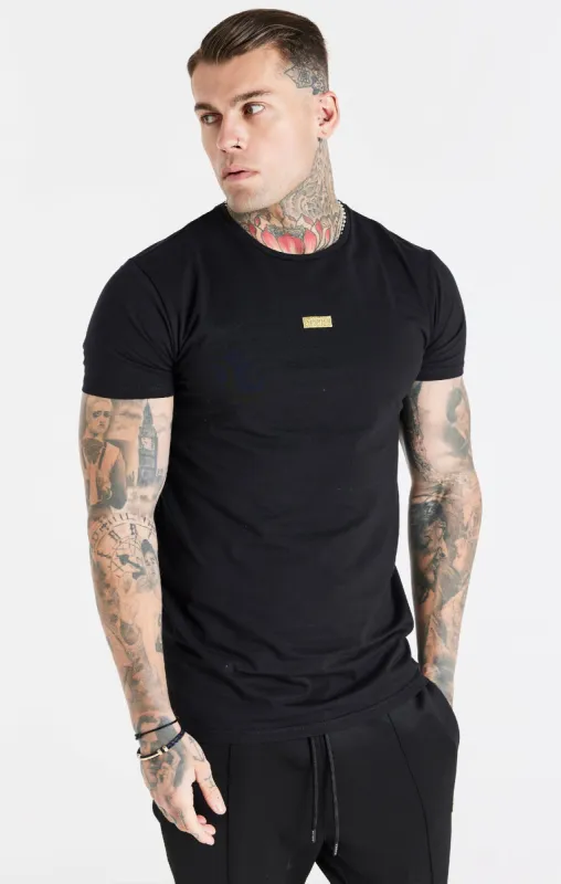Black Gold Badge Muscle Fit T-Shirt sold by Siksilk