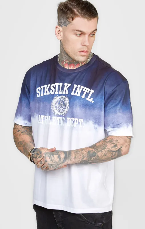 Navy Graphic Fade T-Shirt sold by Siksilk