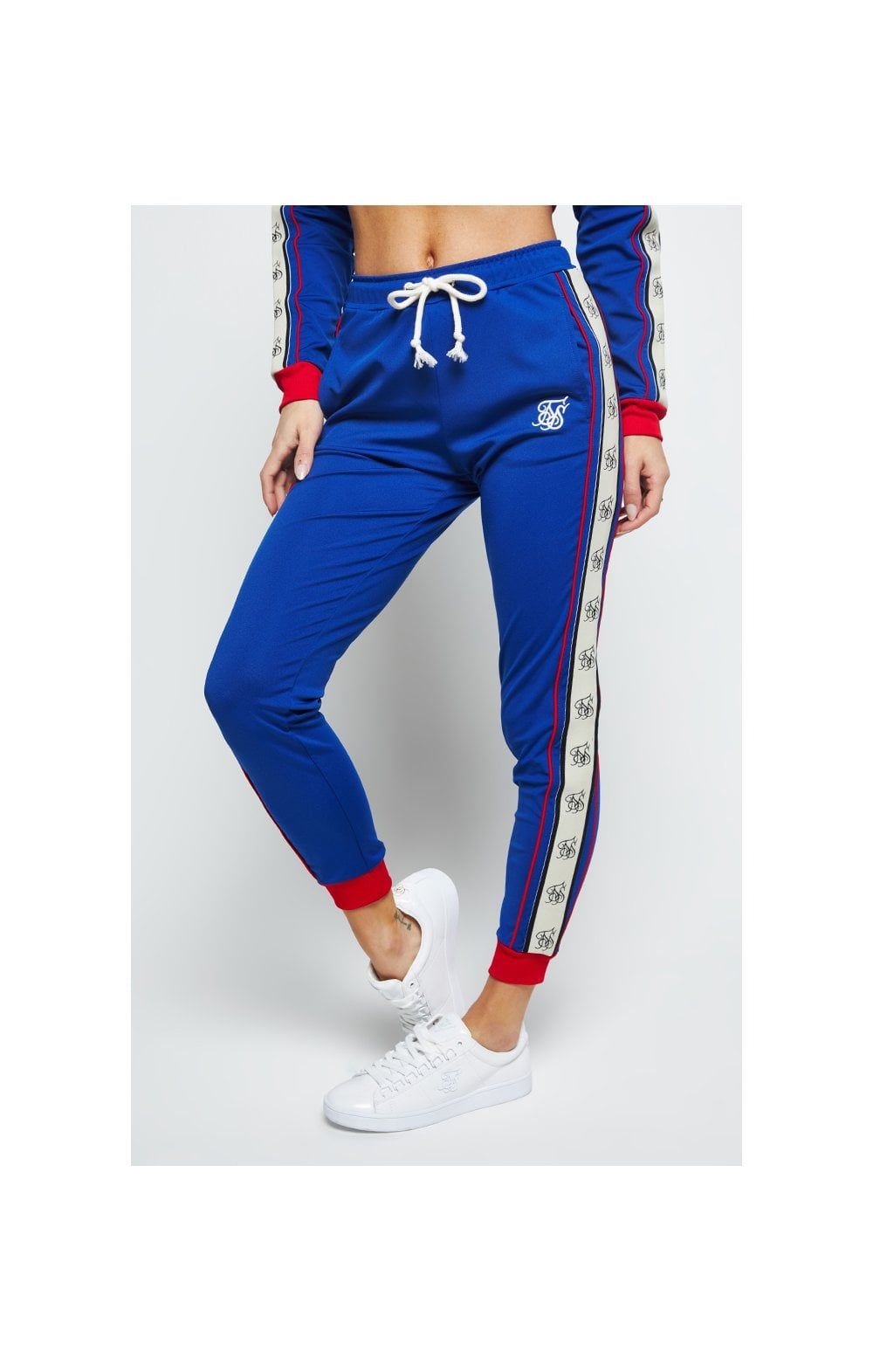 SikSilk Premium Tape Track Pants – Blue sold by Siksilk