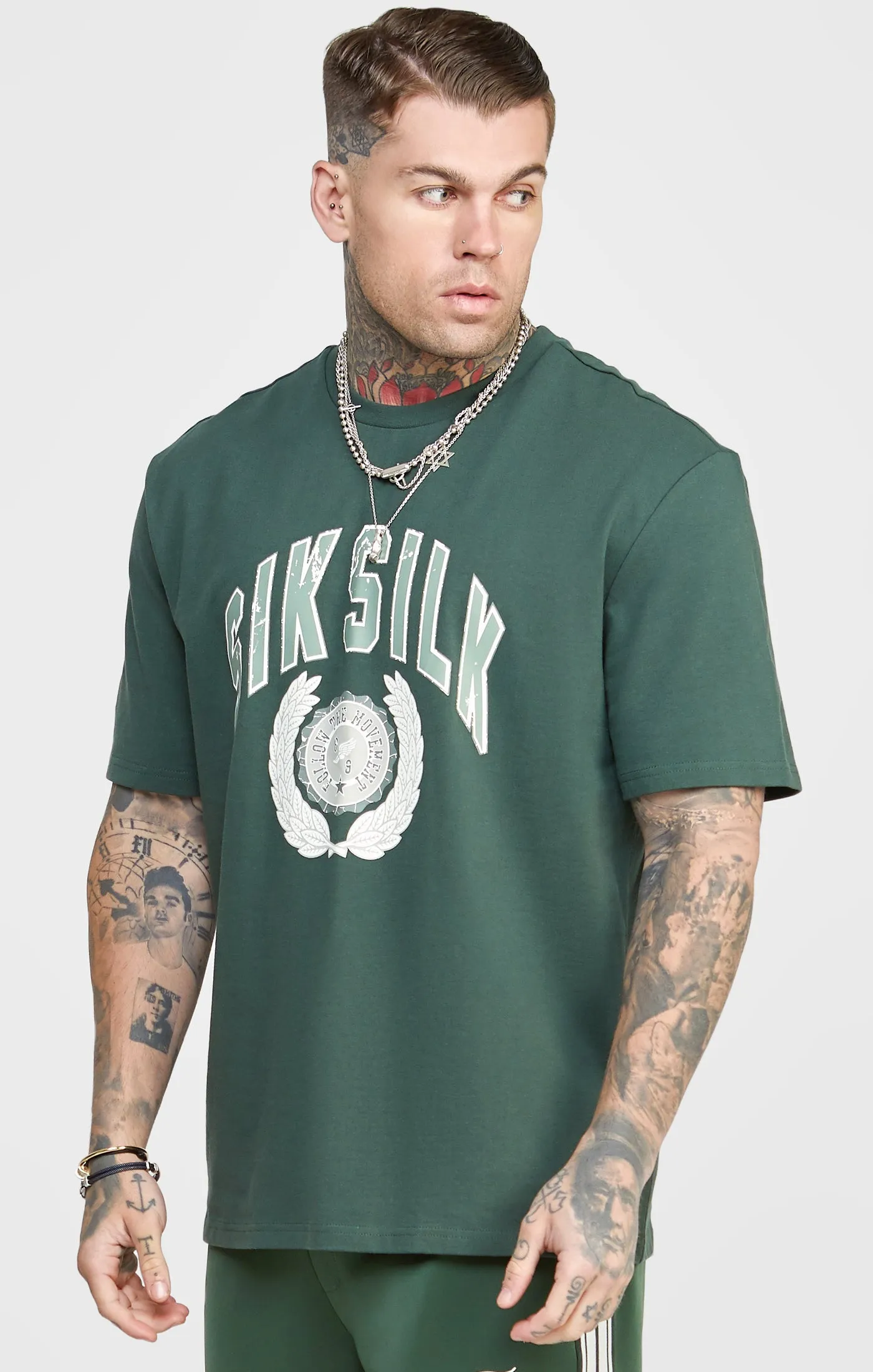 Green Oversized Graphic T-Shirt sold by Siksilk