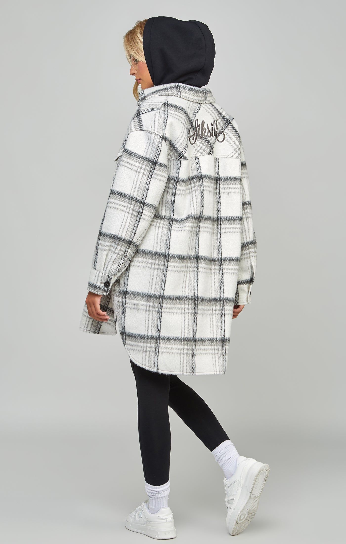 Black Checked Shacket sold by Siksilk product image thumbnail 5