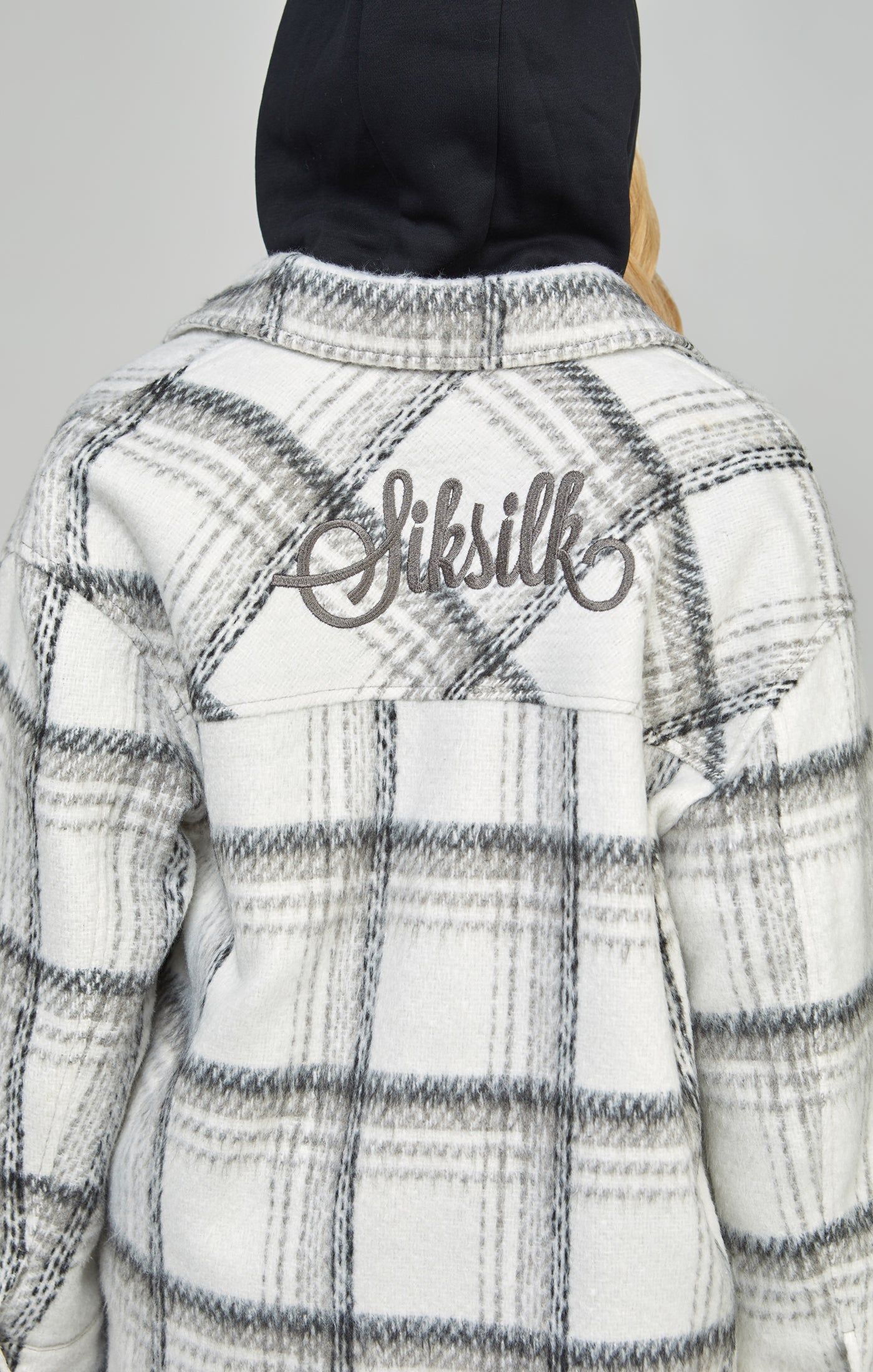 Black Checked Shacket sold by Siksilk product image thumbnail 2