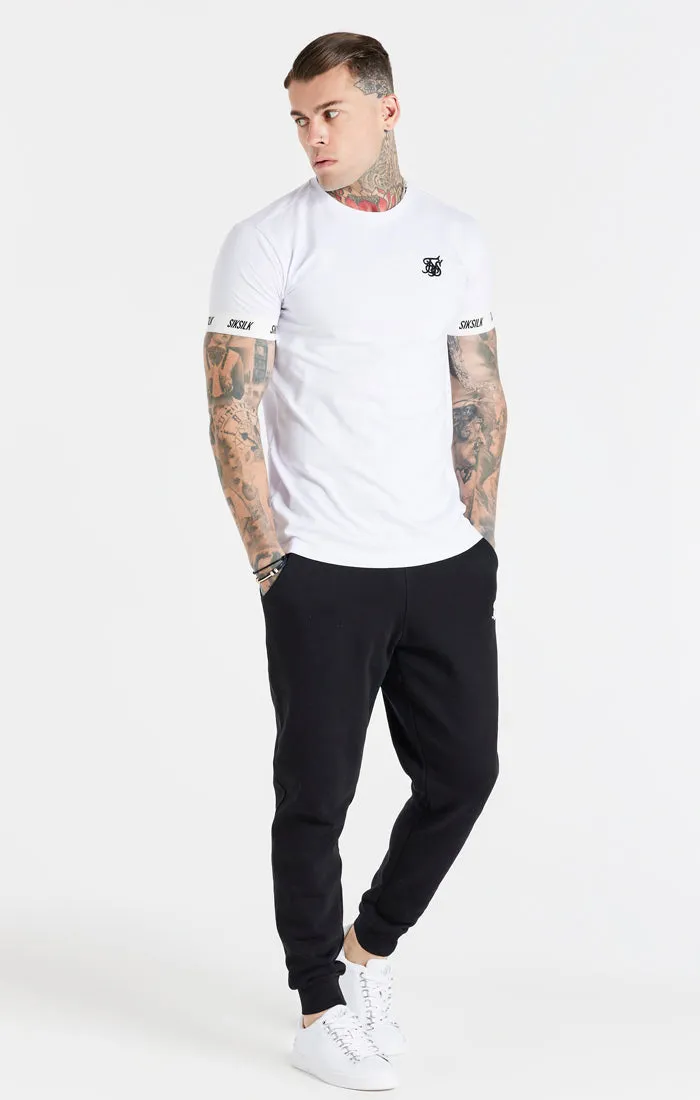 White Essential Elastic Cuff T-Shirt sold by Siksilk product image thumbnail 4