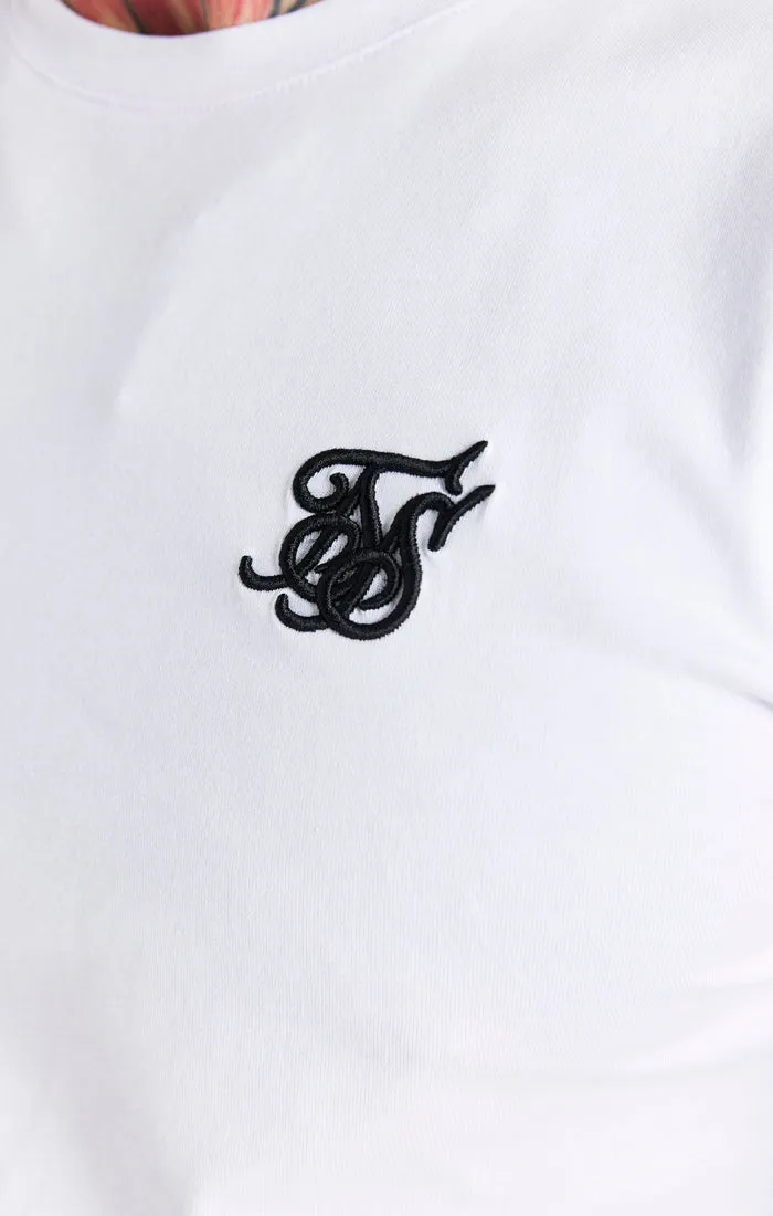 White Essential Elastic Cuff T-Shirt sold by Siksilk product image thumbnail 2