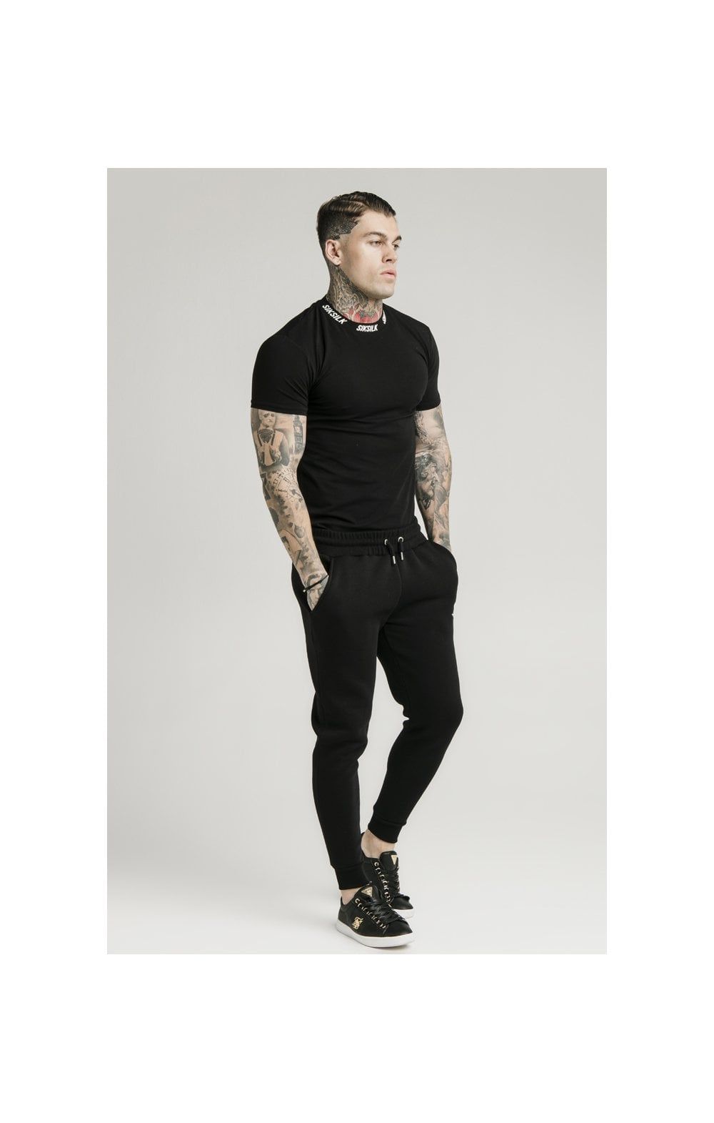 Black Muscle Fit Jogger sold by Siksilk product image thumbnail 5