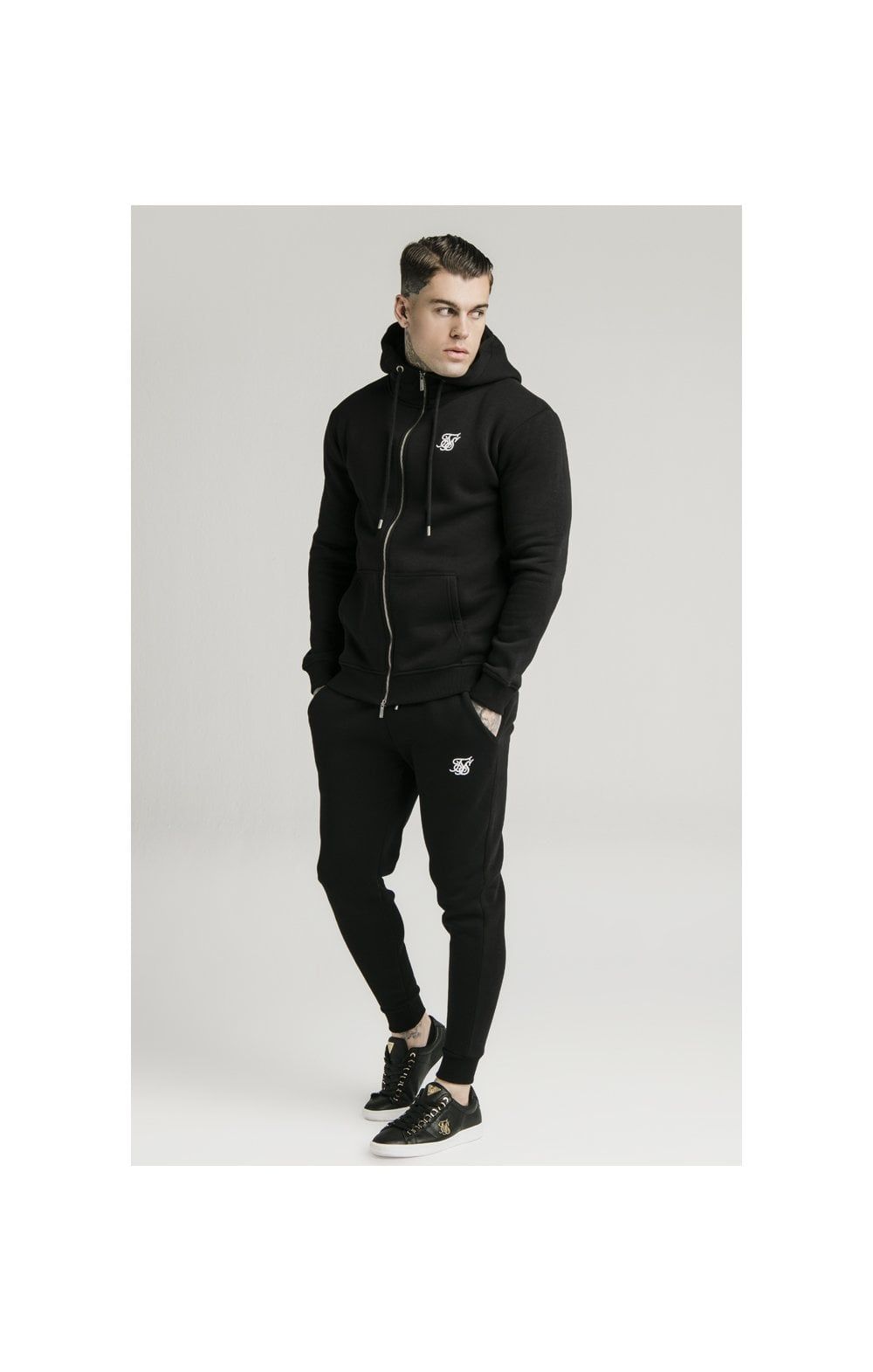 Black Muscle Fit Jogger sold by Siksilk product image thumbnail 4