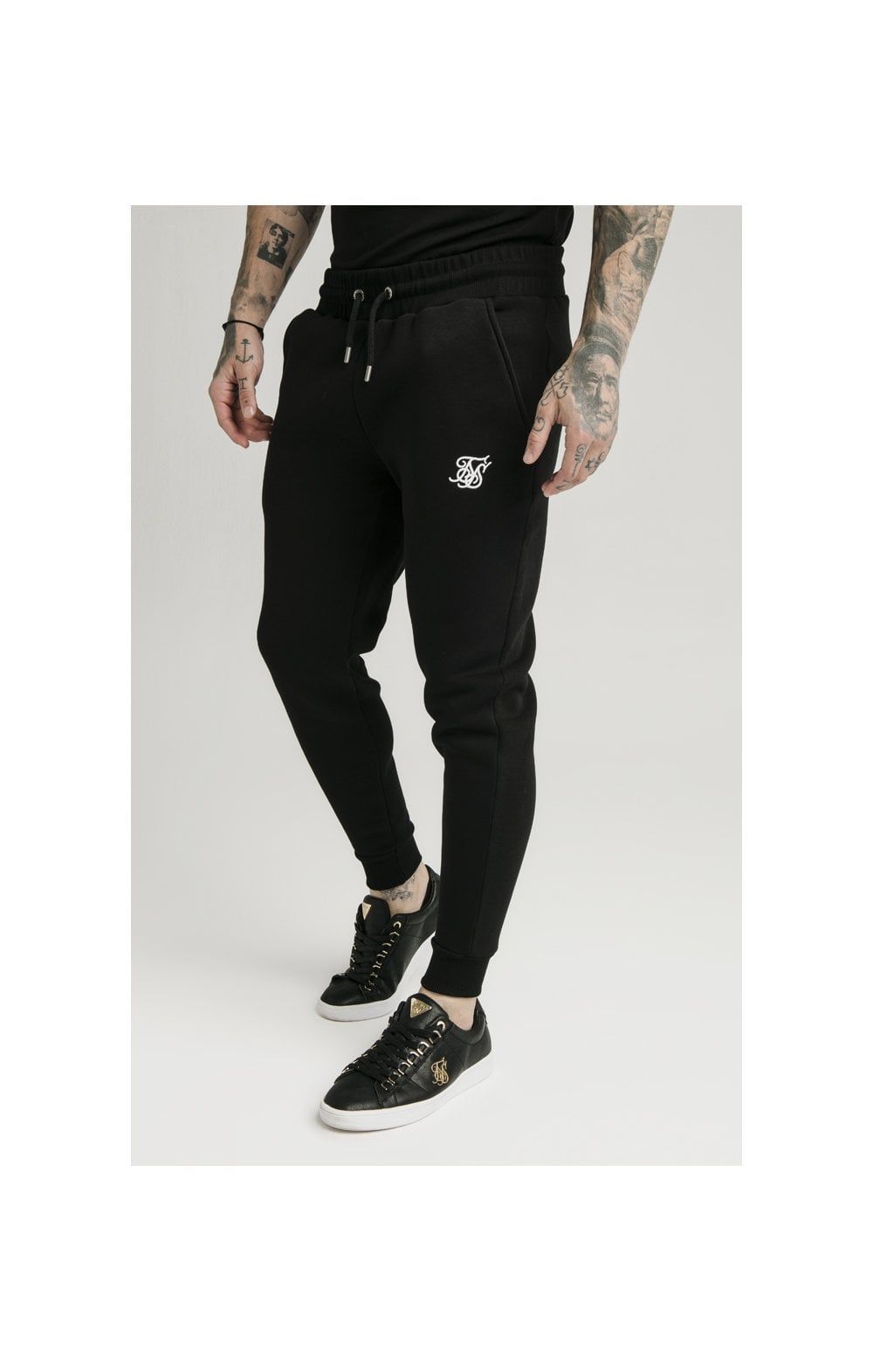 Black Muscle Fit Jogger sold by Siksilk