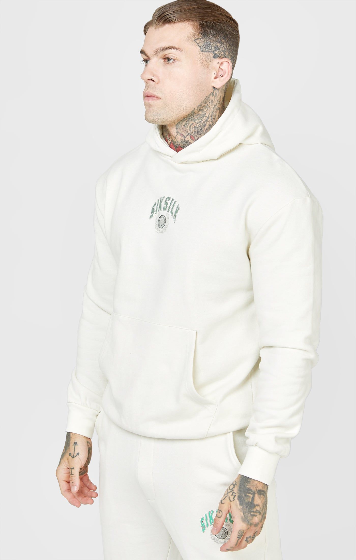 Ecru Varsity Hoodie sold by Siksilk