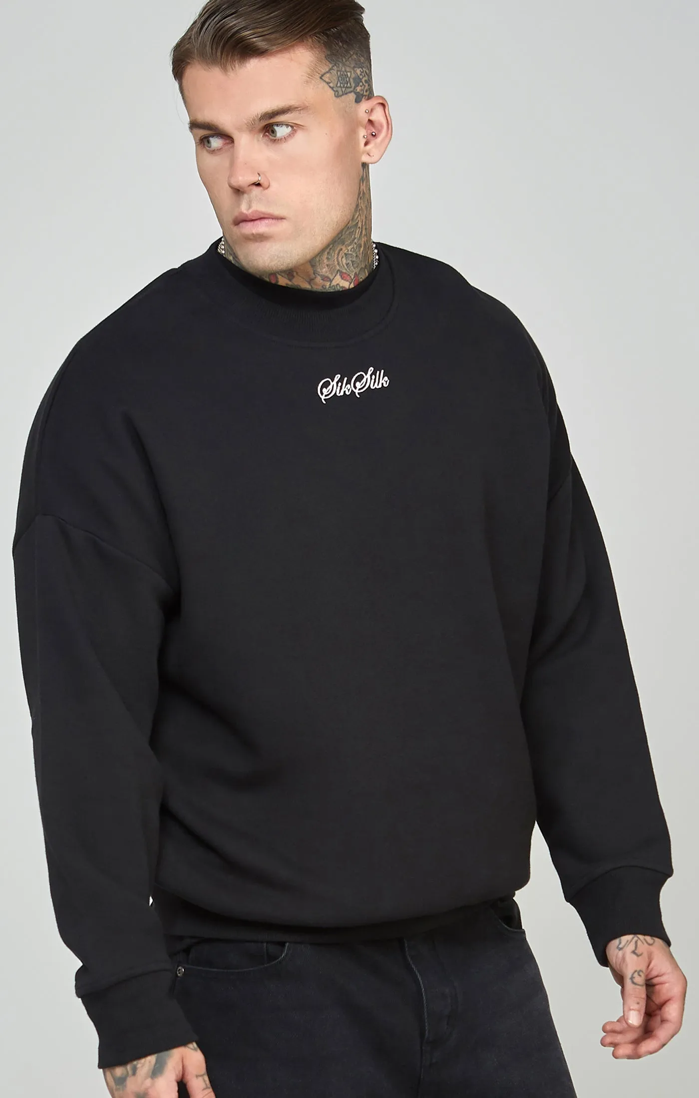 Script Logo Oversized Sweatshirt sold by Siksilk