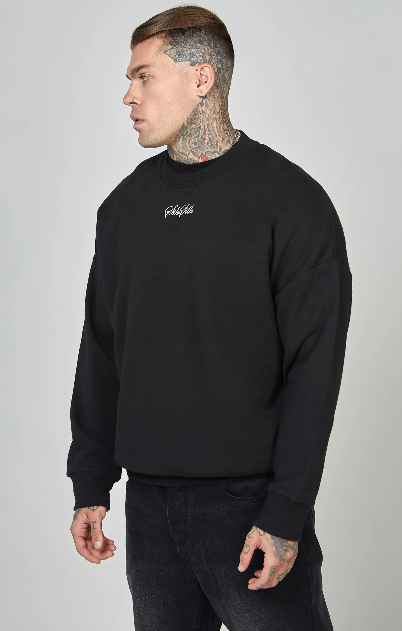 Script Logo Oversized Sweatshirt sold by Siksilk product image thumbnail 4