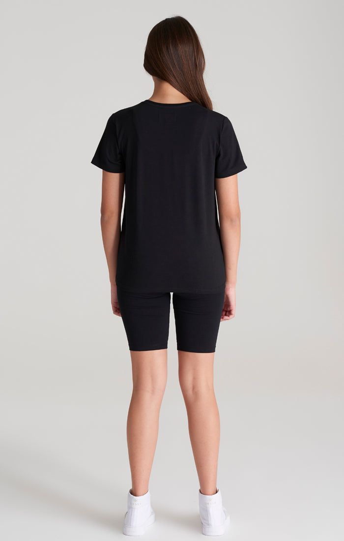 Girls Black Signature Cycle Short sold by Siksilk product image thumbnail 6