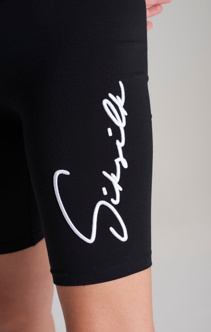 Girls Black Signature Cycle Short sold by Siksilk product image thumbnail 3