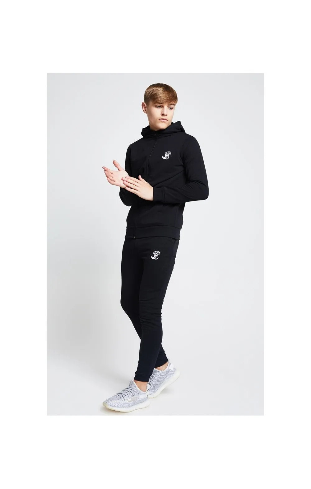 Boys Illusive Black Zip Thru Hoodie sold by Siksilk product image thumbnail 3