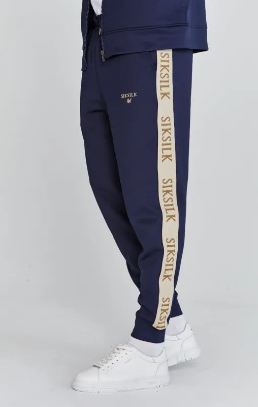 Navy Muscle Fit Joggers sold by Siksilk