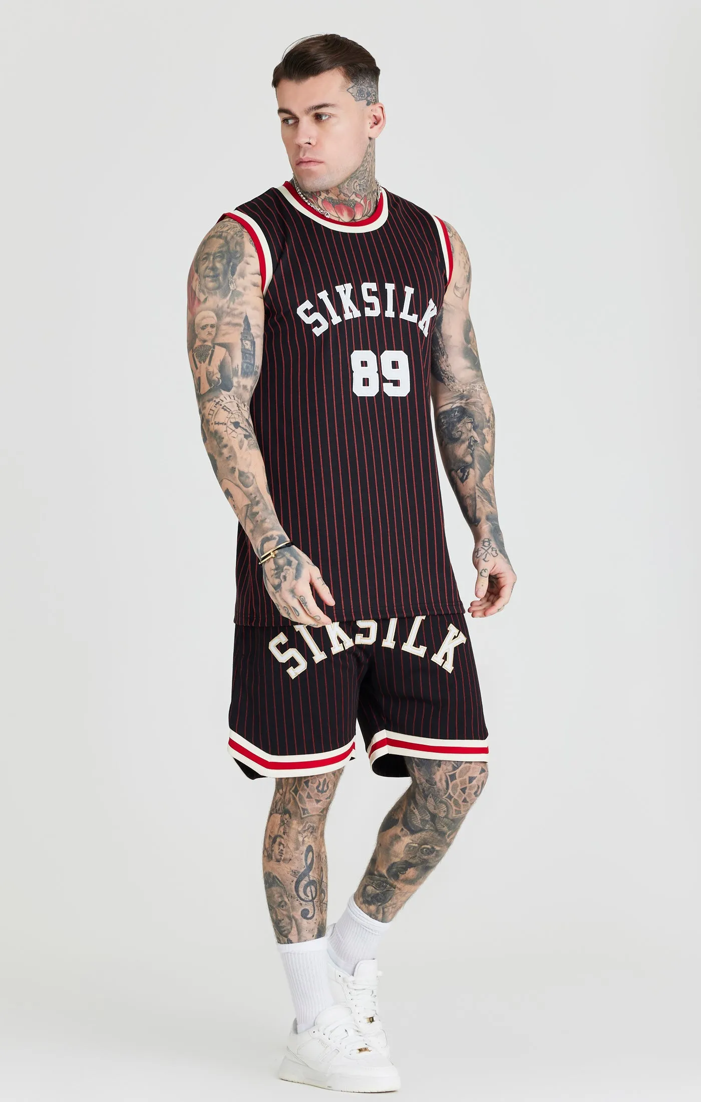 Black Retro Classic Basketball Vest sold by Siksilk product image thumbnail 4