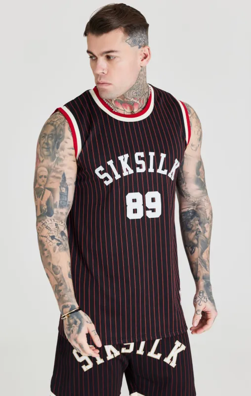 Black Retro Classic Basketball Vest sold by Siksilk
