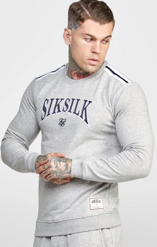 Grey Marl Collegiate Sweatshirt sold by Siksilk