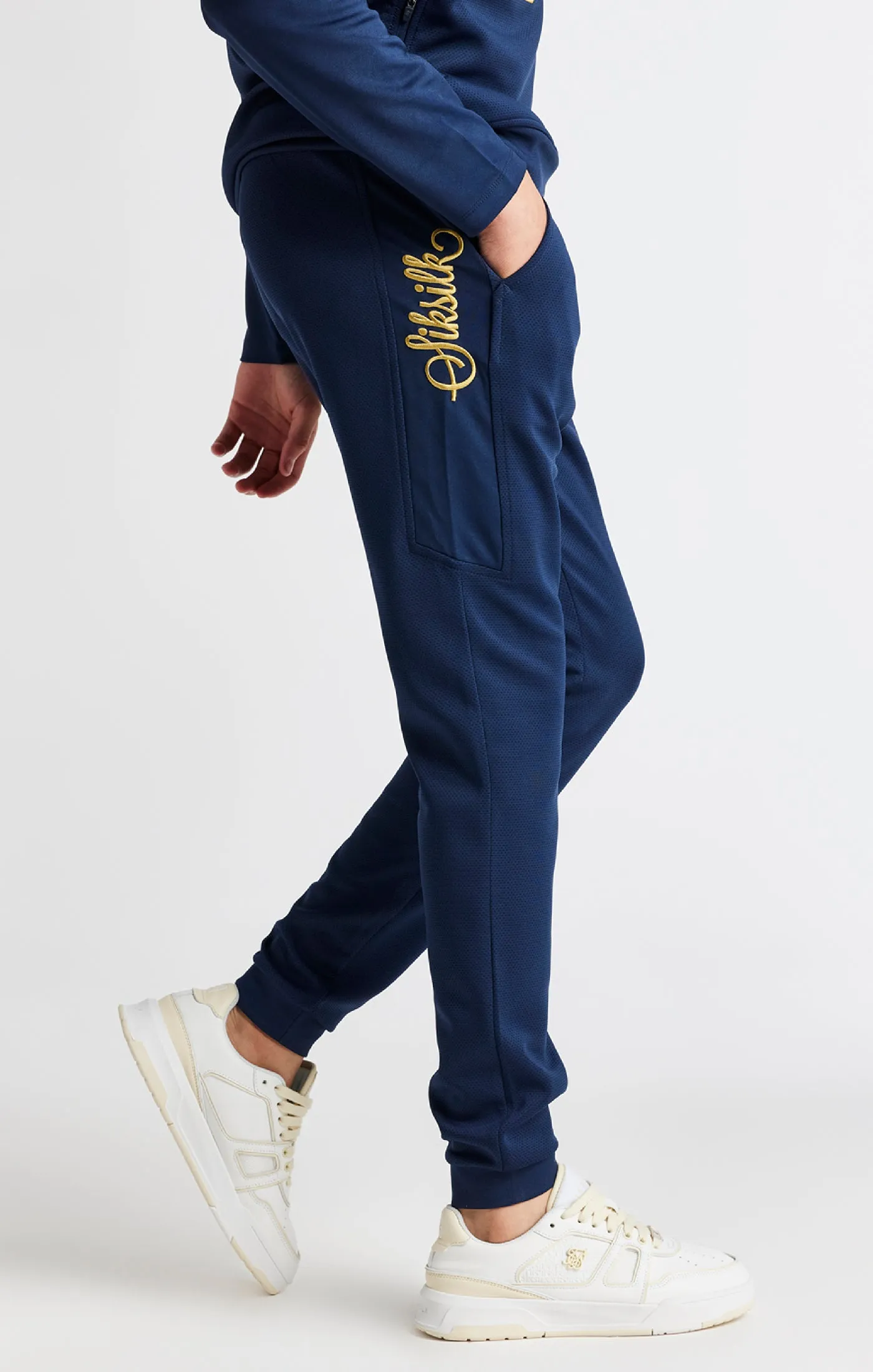 Boys Navy Retro Track Pant sold by Siksilk product image thumbnail 2