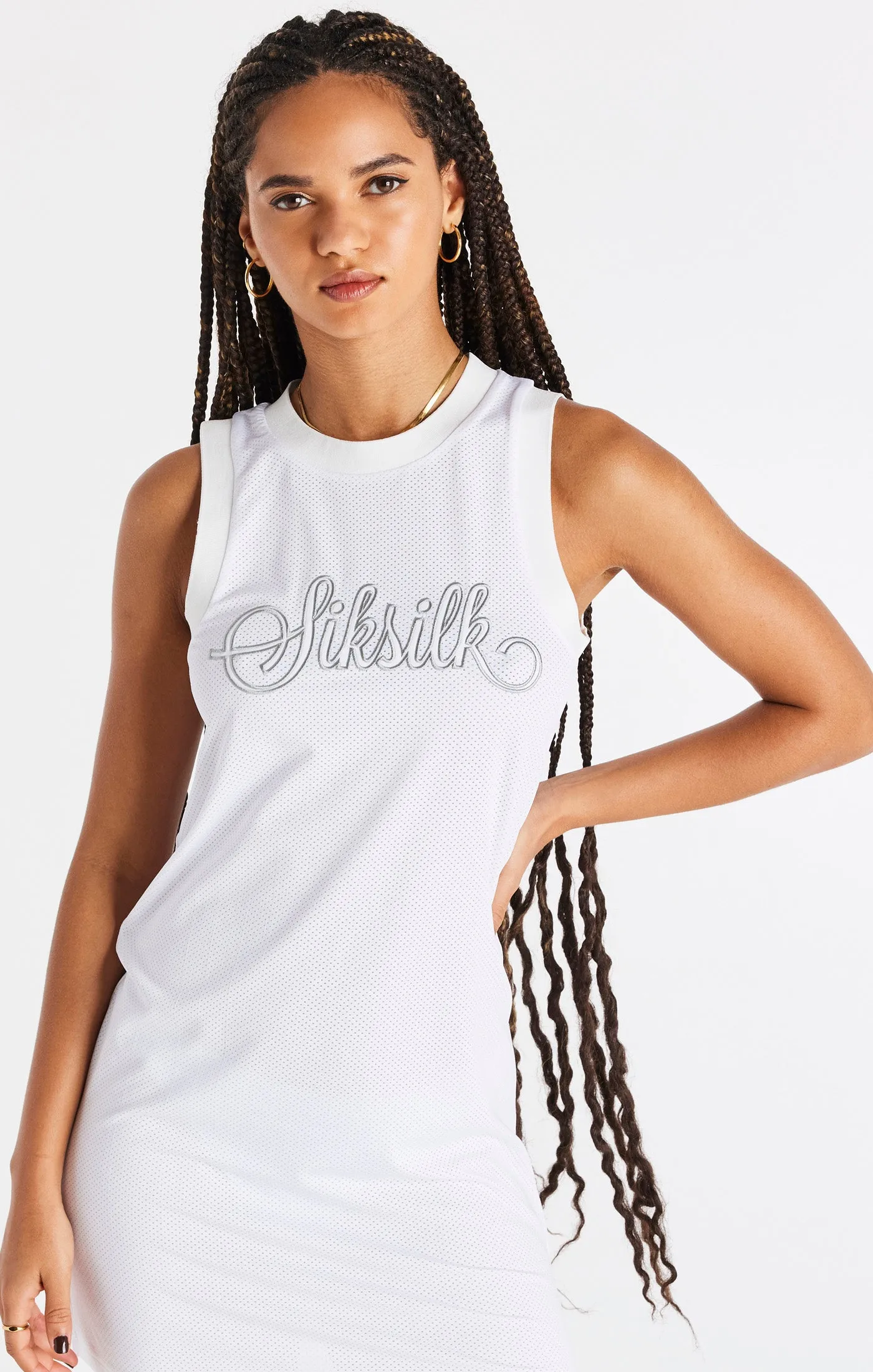 SikSilk Basketball Dress - White sold by Siksilk