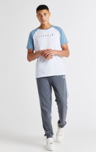 Boys White Raglan Printed T-Shirt sold by Siksilk
