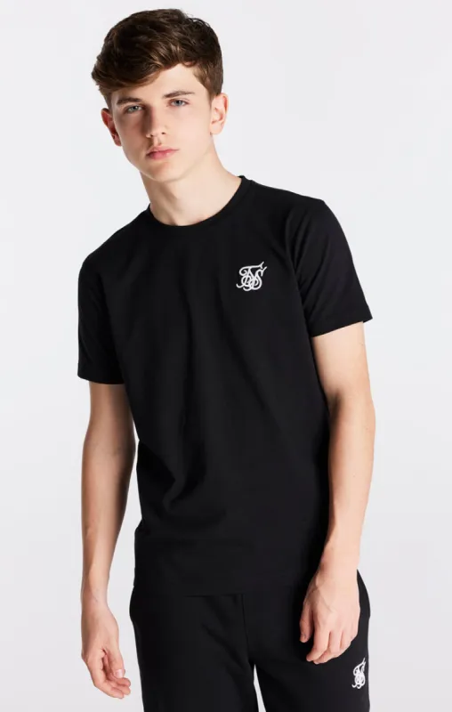 Boys Black Essentials Short Sleeve T-Shirt sold by Siksilk
